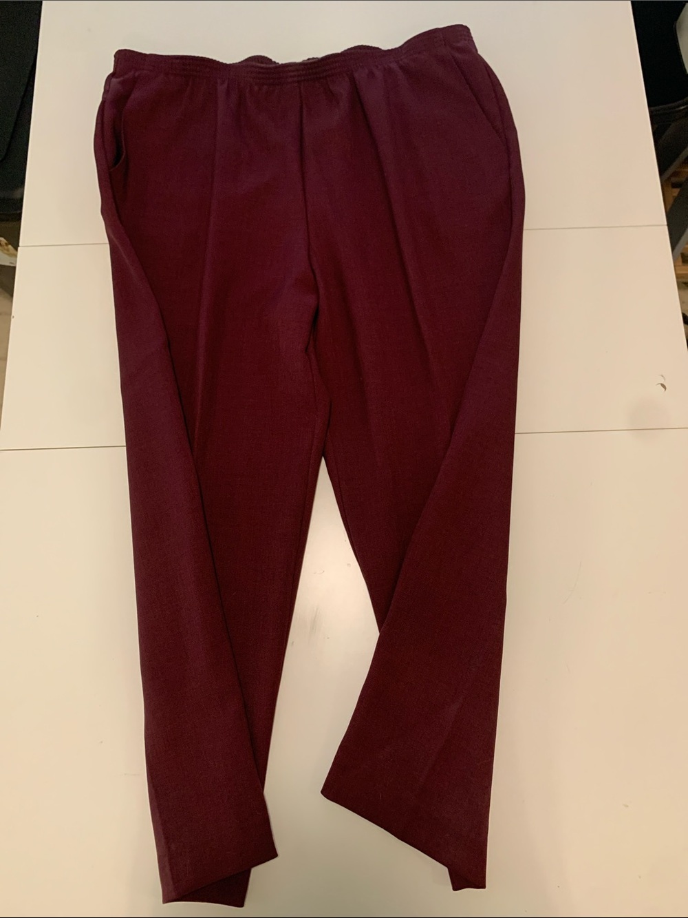 Alfred Dunner Burgundy Pull-On Joggers